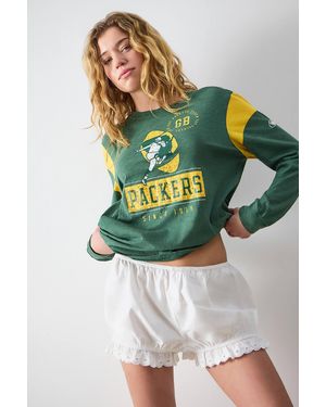 Out From Under Barney Lace Hem Bloomer Shorts - Green