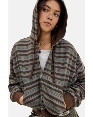 BDG Easy Stripe Hoodie - Black