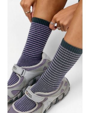 Out From Under Stripe Socks - Blue