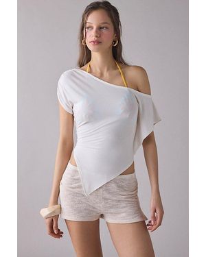 Out From Under Bella Swit Knit Micro Shorties - Natural