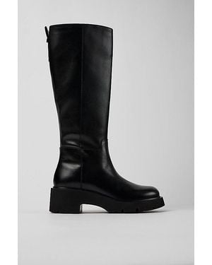 Camper Milah Leather Zip Boot - Black