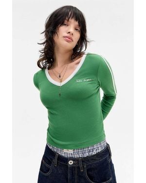 iets frans... V-neck Long Sleeve T-shirt - Green