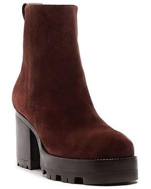 SCHUTZ SHOES 240 Platform Ankle Boot - Brown