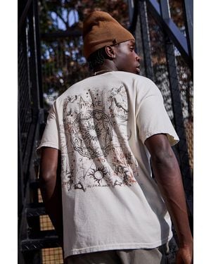 Urban Outfitters Uo Geometric Peace Graphic Tee - Natural