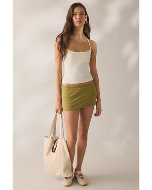 Out From Under Bec Low-Rise Mini Skort - Natural