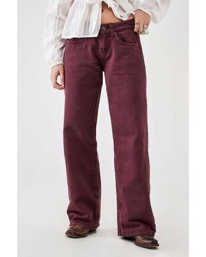 BDG Kayla Lowrider Burgundy Jeans 27w 32l At Urban Outfitters - Red