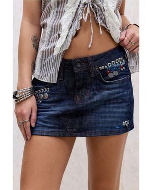 BDG Ultimate Ibiza Charm Mini Skirt - Blue