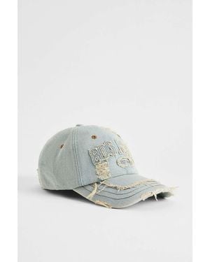 BDG Appliqué Denim Cap - Grey