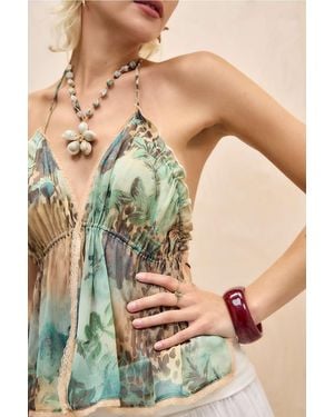 Silence + Noise Silence + Noise Red Resin Bangle - Natural