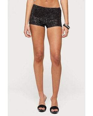 Edikted Reece Studded Micro Shorts - Black