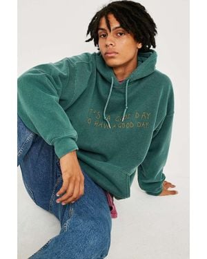 Urban Outfitters Uo Have A Good Day Green Hoodie