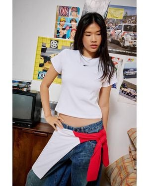 Nike Sportswear Rib Tight Short Sleeve Tee - White