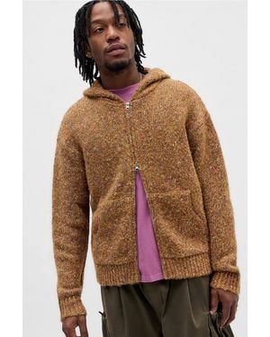 Ayker Rust Zip-through Hoodie - Brown