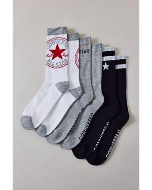 Converse Chuck Patch Crew Socks 3-Pack - Grey