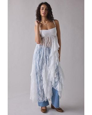 Kimchi Blue One Way & Another Sheer Lace Layering Maxi Dress - Blue