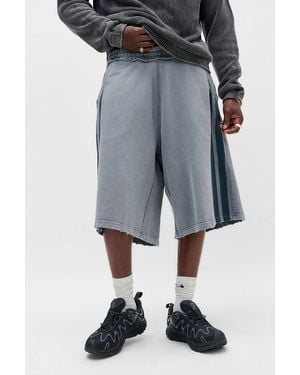 Jaded London Washed Grey Stripe Jogger Shorts