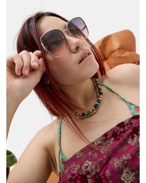 Urban Outfitters Uo Rio Boho Square Sunglasses - Red