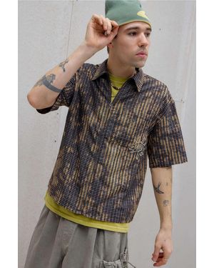 Ayker Bleach Zip Shirt - Grey