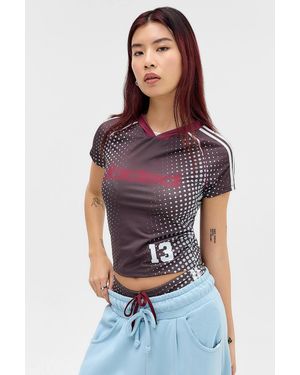 Jaded London Jaded Lonodn Illusion No.13 Football Baby T-shirt S At Urban Outfitters - Multicolour