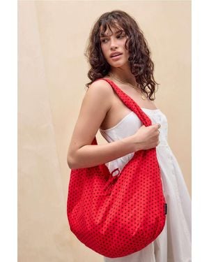 BDG Flo Spot Slouch Canvas Tote Bag - Red