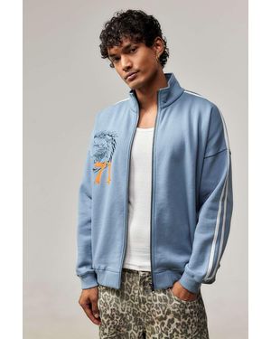 Ed Hardy Uo Exclusive Tiger Track Top - Blue