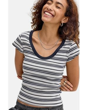 BDG Off Duty Rib Short Sleeve T-shirt - Black