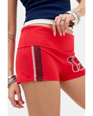 Out From Under Bec Foldover Shorts - Red