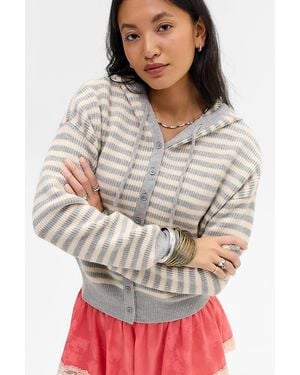 Urban Outfitters Uo Tyler Knit Hoodie At - Grey