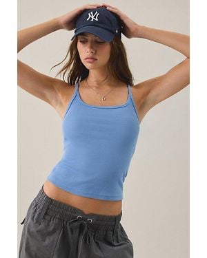 BDG Off-Duty Ribbed Scoop Neck Cami - Blue