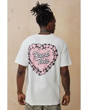 Urban Outfitters Uo White F*ck This T-shirt - Natural