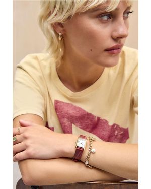 Silence + Noise Silence + Noise Red Croc Watch - Brown