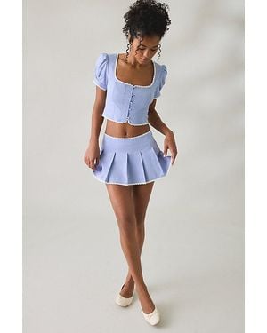 Kimchi Blue Daniella Mini Skort 2-Piece Set - Blue