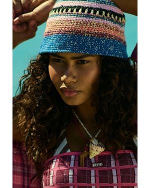 Urban Outfitters Uo Woven Bucket Hat - Blue
