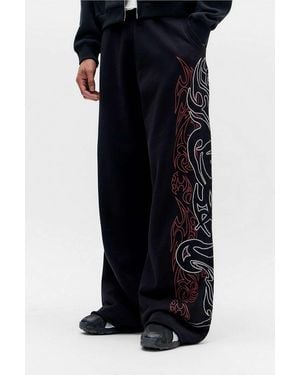 Jaded London Dark Layered Xl Joggers - Black
