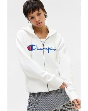 Champion White Zip-through Hoodie