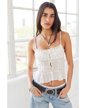 Kimchi Blue Ivy Lace Tie-front Cami - Black