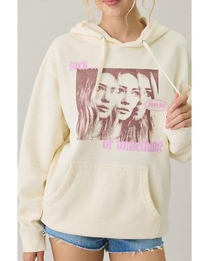 Urban Outfitters Hillary Duff Luck… Or Something Graphic Hoodie Sweatshirt - Natural
