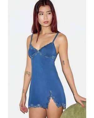 Out From Under Slip Dress - Blue