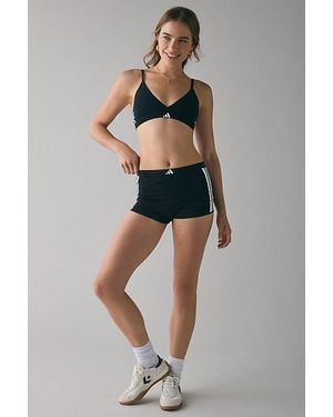 adidas 3-Stripe Cotton Boyshort Undie - Black