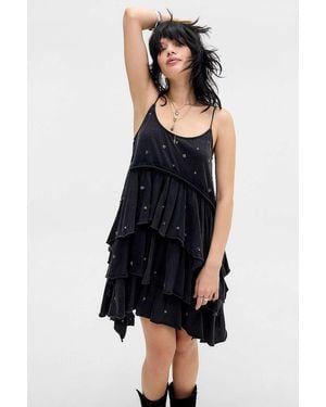 BDG Dana Embellished Mini Dress - Black
