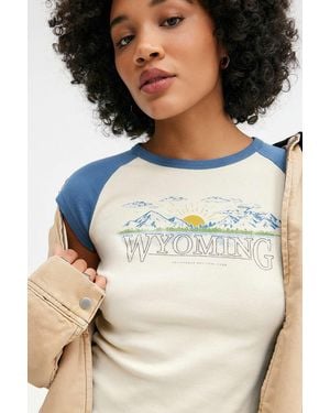 Urban Outfitters Uo Wyoming Cap Sleeve T-shirt - White