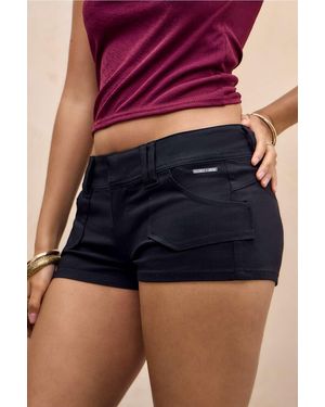 Urban Outfitters Uo Piper Bengaline Shorts - Blue