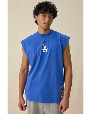Mitchell & Ness Mlb Team Logo Training Muscle Tee - Blue