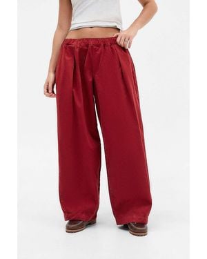 BDG Bobbi Baggy Cocoon Trousers - Red