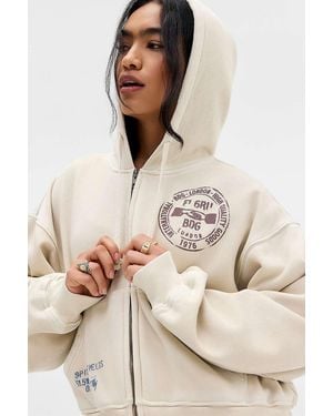 BDG Ivory Stamp Hoodie - Natural