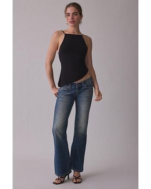 Abrand Jeans 00 Super Low-Rise Kick Flare Jeans - Blue