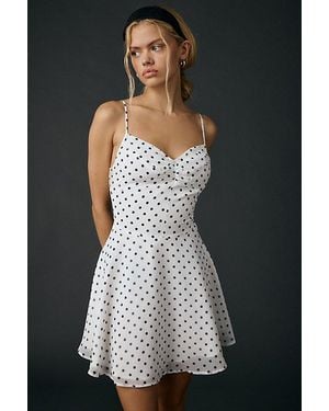 Urban Outfitters Uo Over The Horizon Chiffon Fit-And-Flare Mini Dress - Black