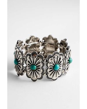 Silence + Noise Silence + Noise Turquoise Stretch Bangle - Metallic