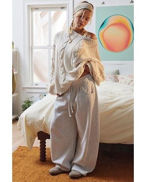 Out From Under Essential Barrel Leg Sweatpant - Gray