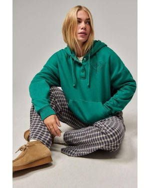 Roxy Uo Exclusive Half-snap Hoodie - Green